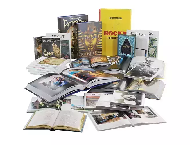 Books Collection Set 8 3D model