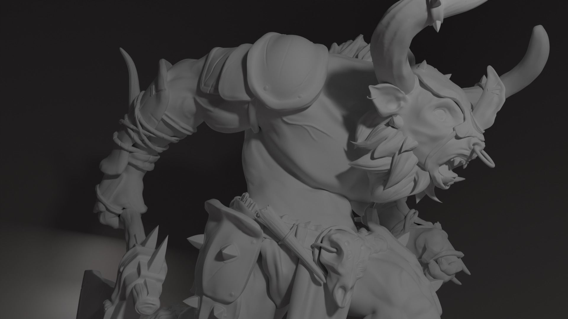 Minotaur Beastman 3D Print Model 3D print model_3