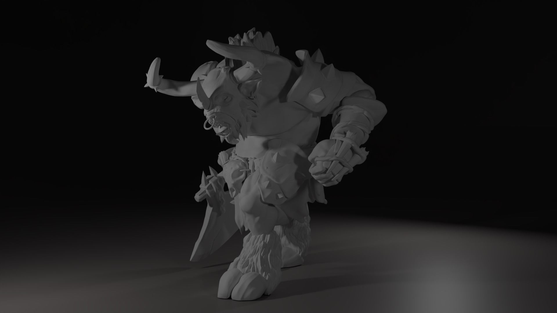 Minotaur Beastman 3D Print Model 3D print model_2