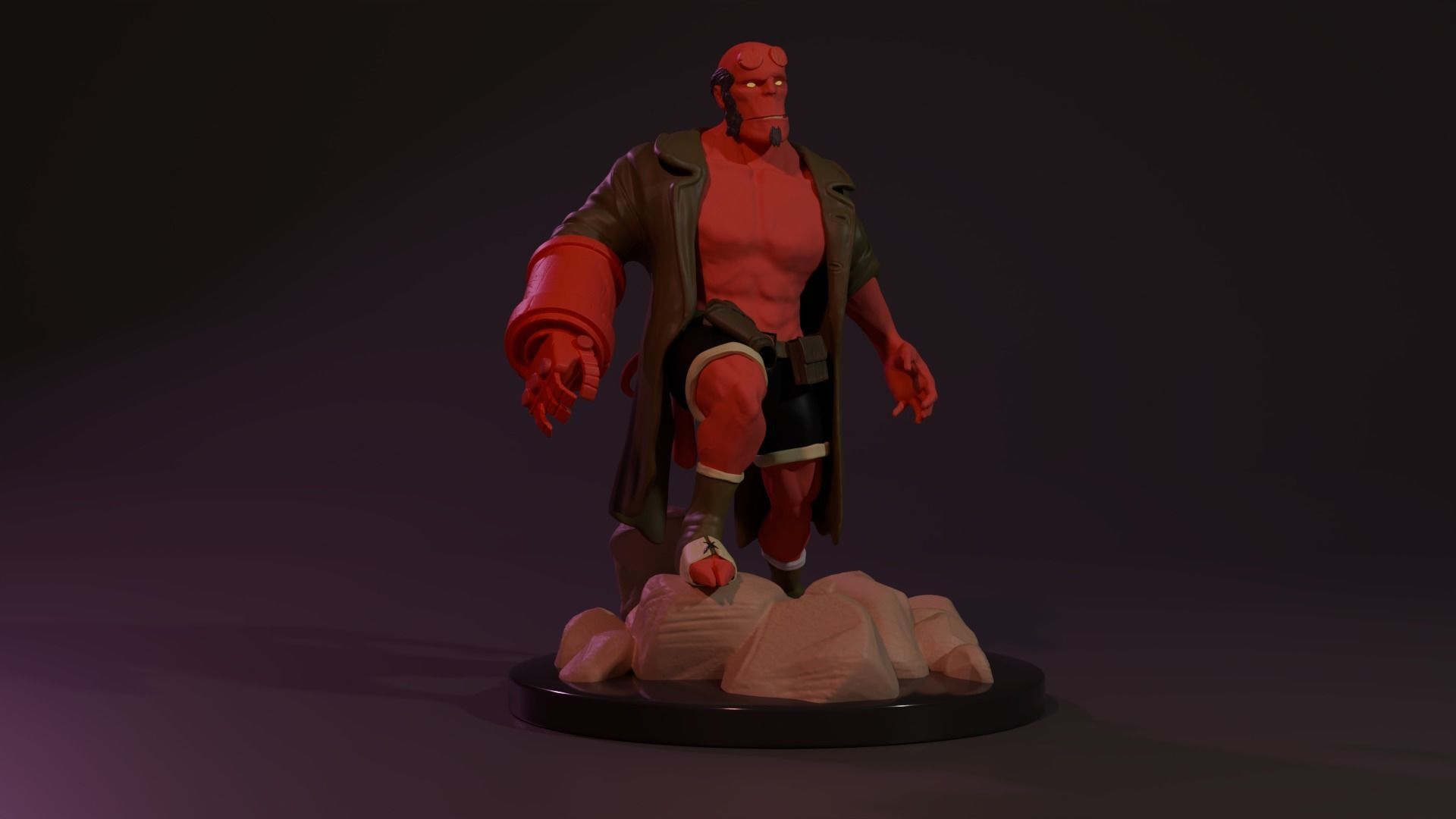 Hellboy FanArt Model for 3D Print 3D print model_5