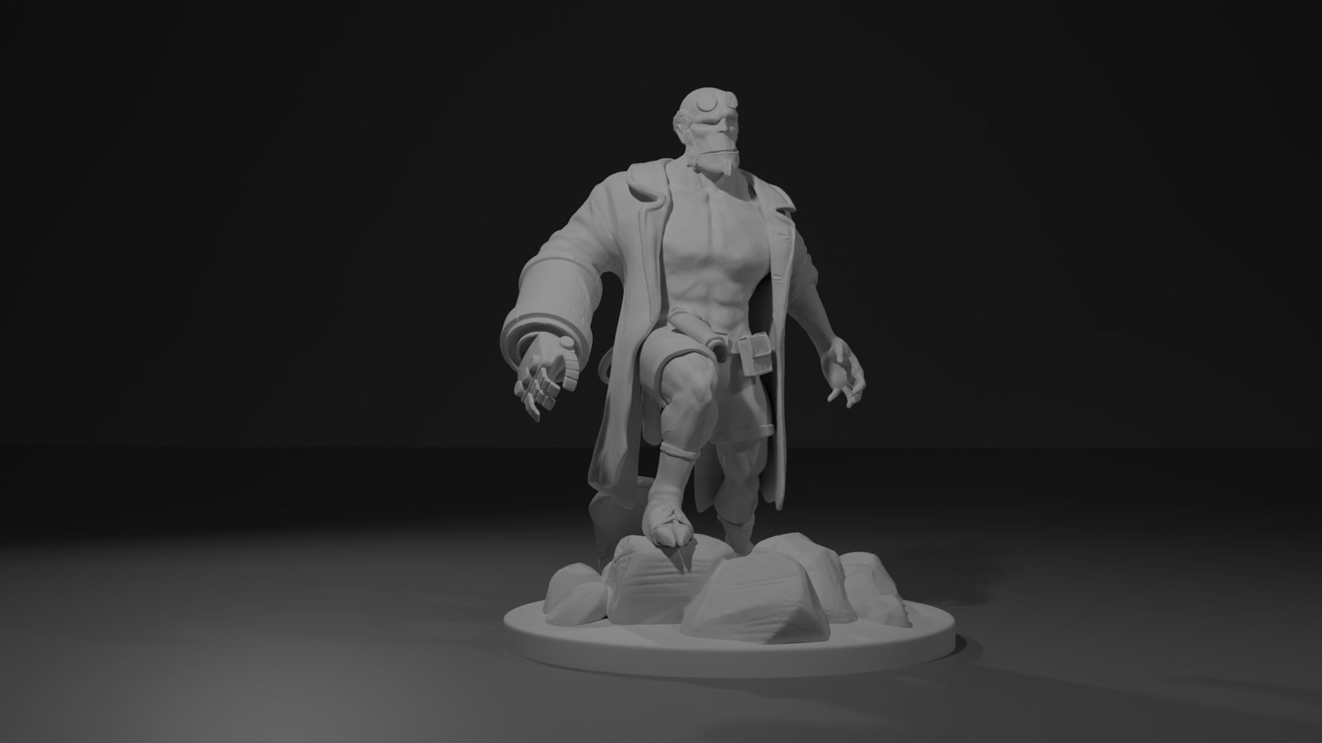 Hellboy FanArt Model for 3D Print 3D print model_2