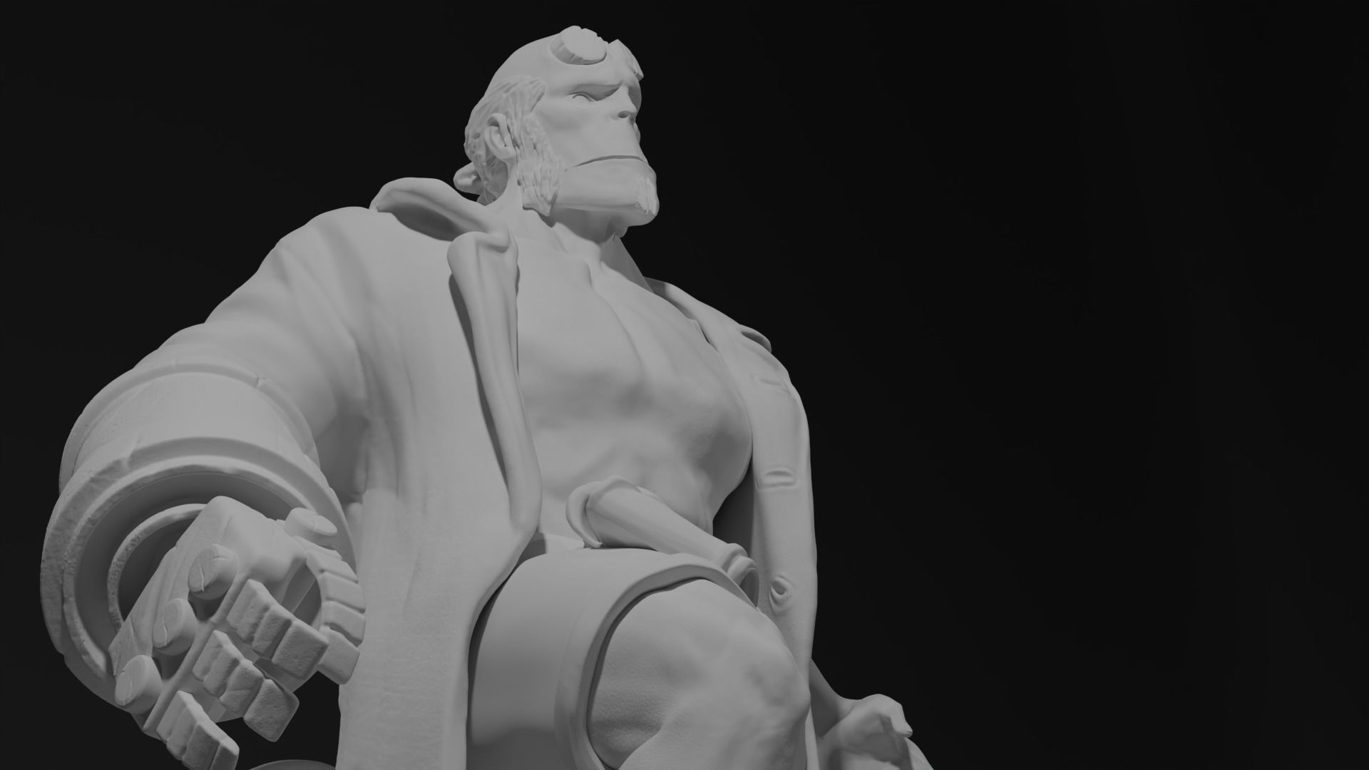 Hellboy FanArt Model for 3D Print 3D print model_3