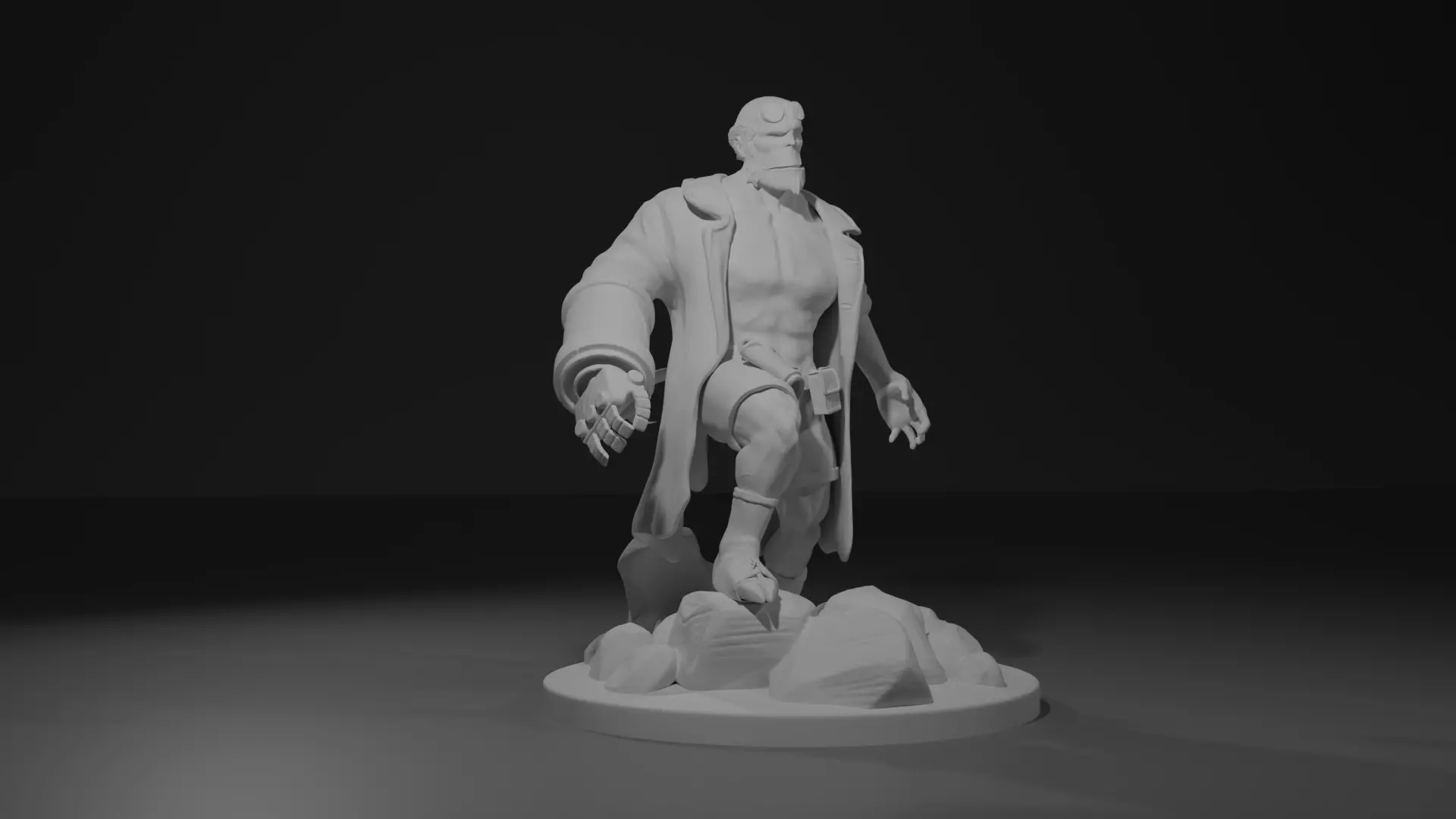 Hellboy FanArt Model for 3D Print 3D print model_0