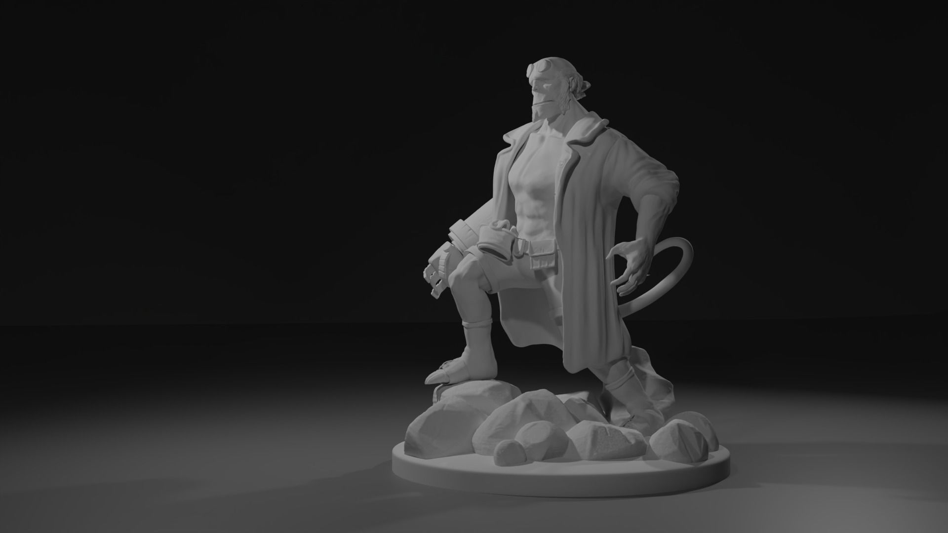 Hellboy FanArt Model for 3D Print 3D print model_4