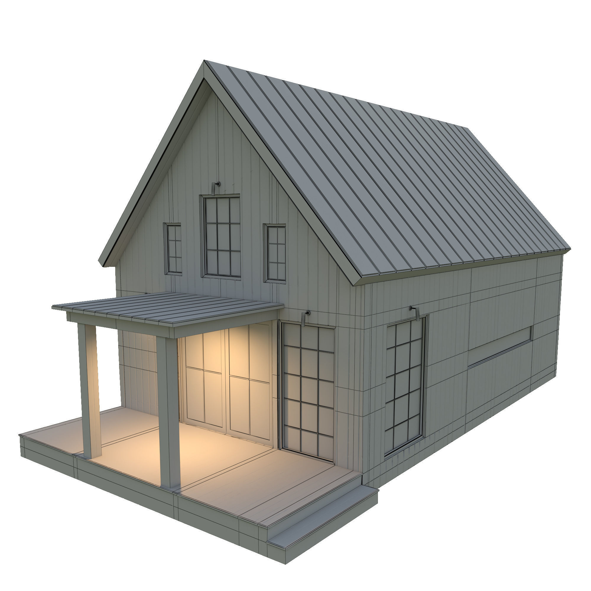 barn house 3D model_4