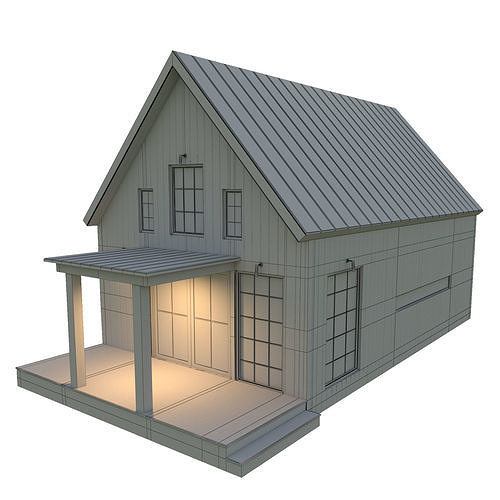 barn house 3D model 5
