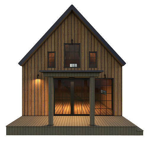 barn house 3D model 3