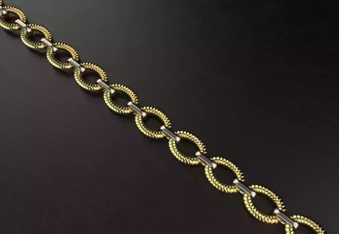 Armor Pattern Chain link Hermes Necklace Size Pack