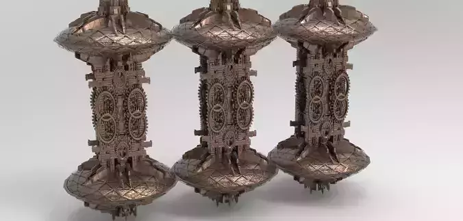 Sci fi Brazil Future Time wheels glass  3D model