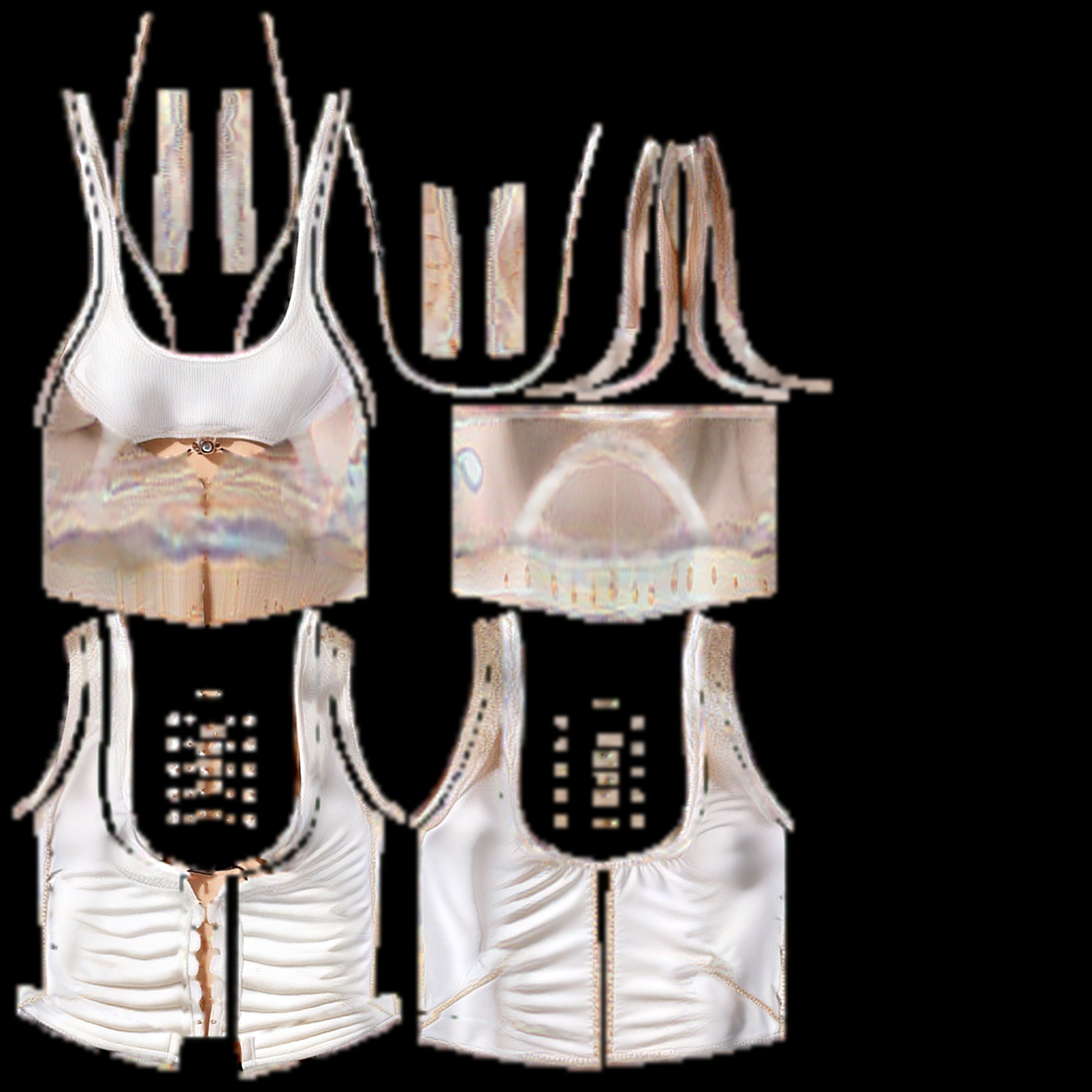 Female Elegant Top PBR 4k Low-poly 3D model_2