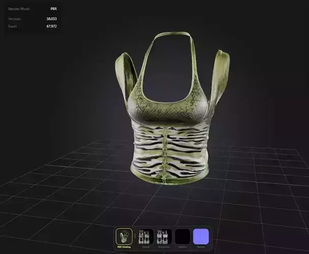 Female Elegant Top PBR 4k