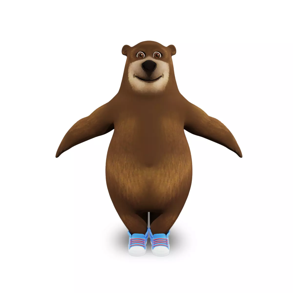 Bear with blue sneakers 3D model