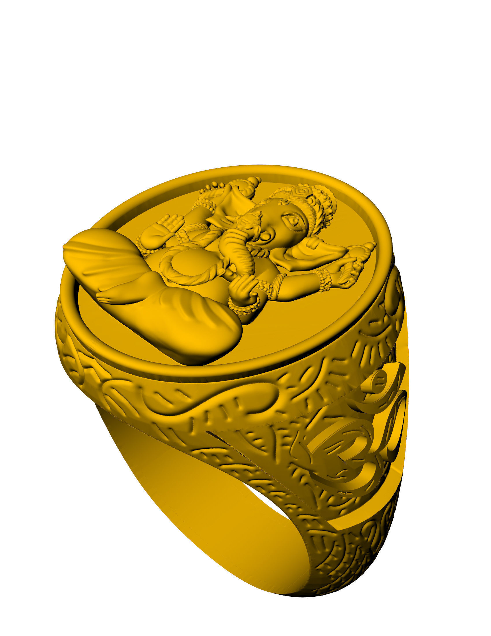 Ganpati ring 3D print model_1