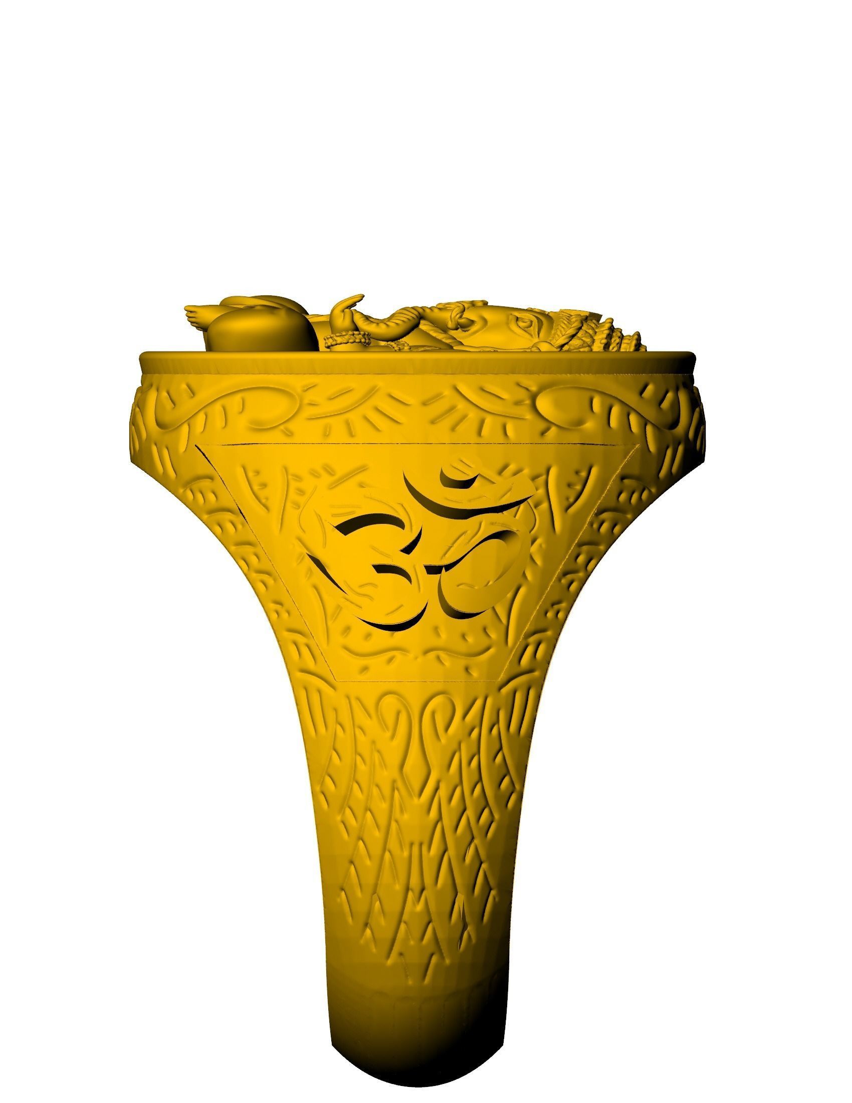 Ganpati ring 3D print model_3