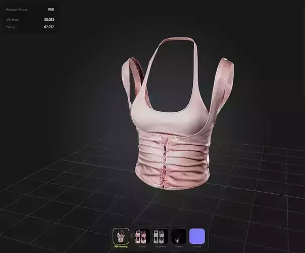 Female Elegant Top PBR 4k