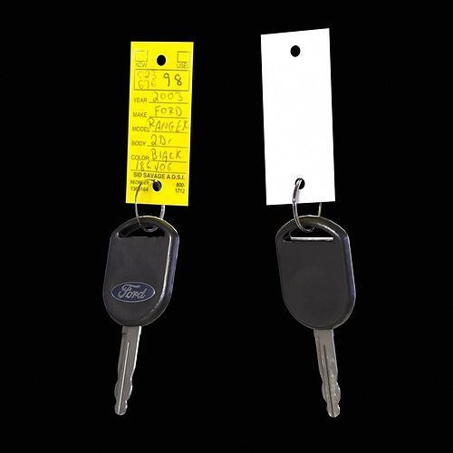 Truck Key Low-poly 3D model 2