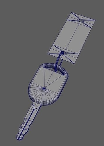 Truck Key Low-poly 3D model 5