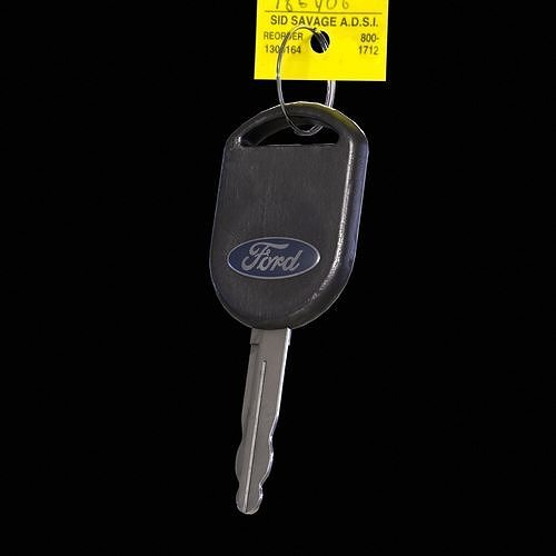 Truck Key Low-poly 3D model 3