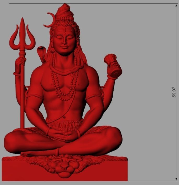 Mahadev Pendent 3D print model_1