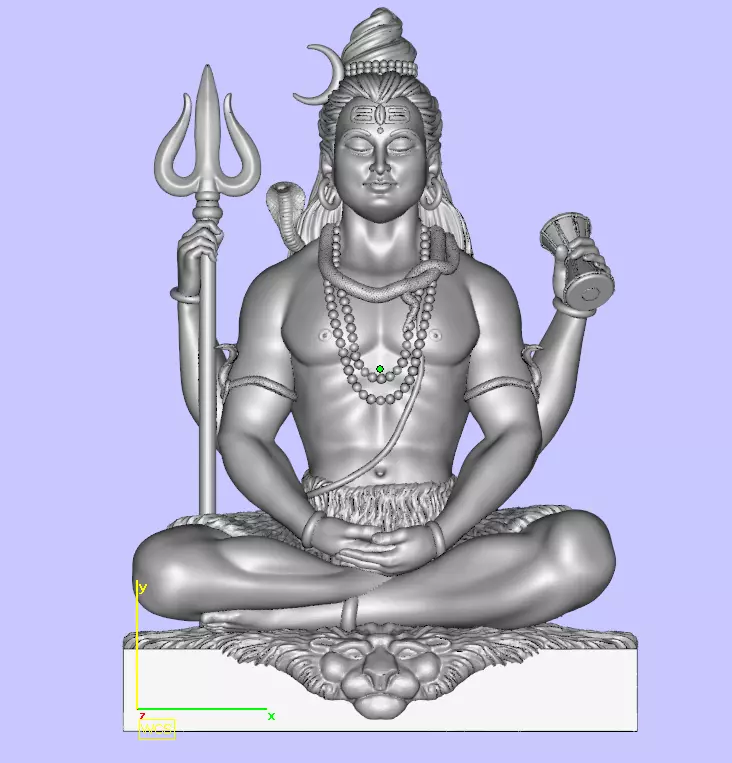 Mahadev Pendent 3D print model_0