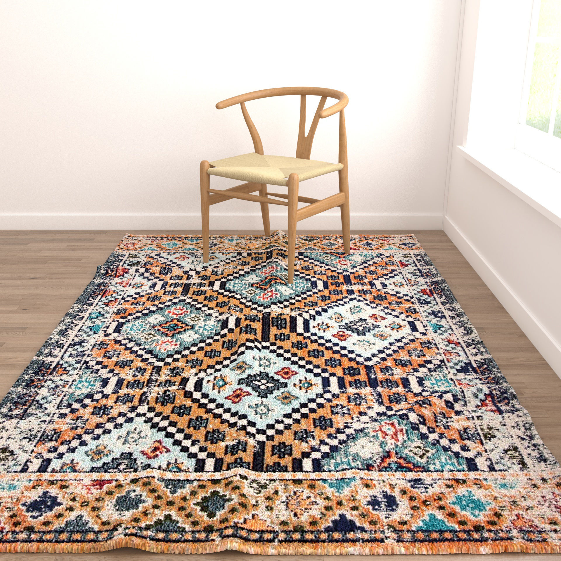 Rugs No 975 Low-poly 3D model_4