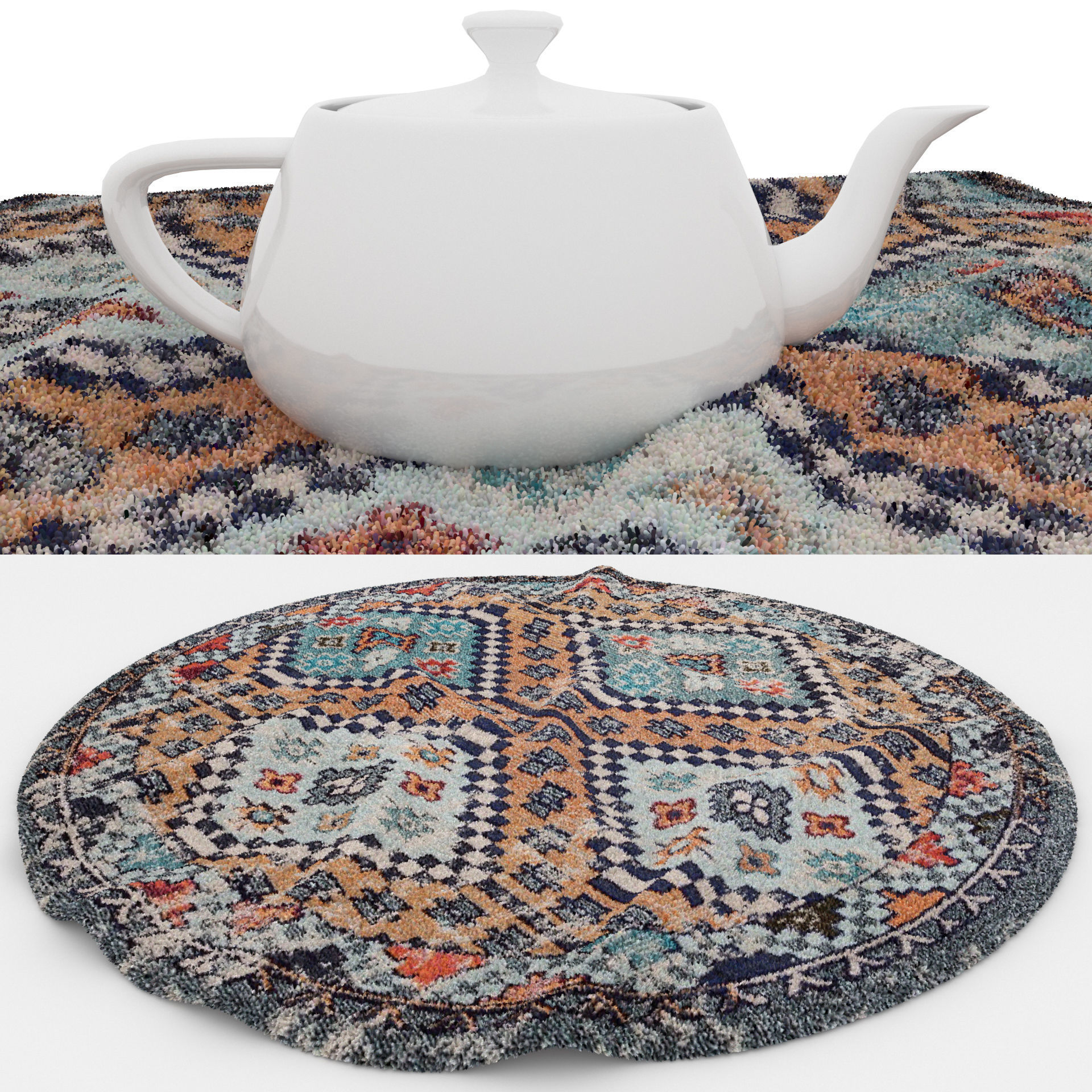 Rugs No 975 Low-poly 3D model_1