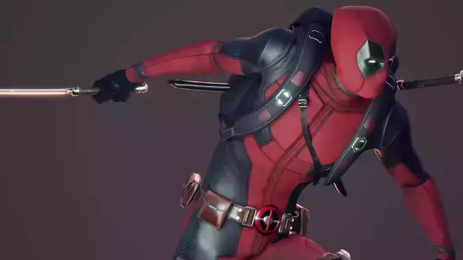 Deadpool 3d model Hyper Realistic Low-poly 3D model
