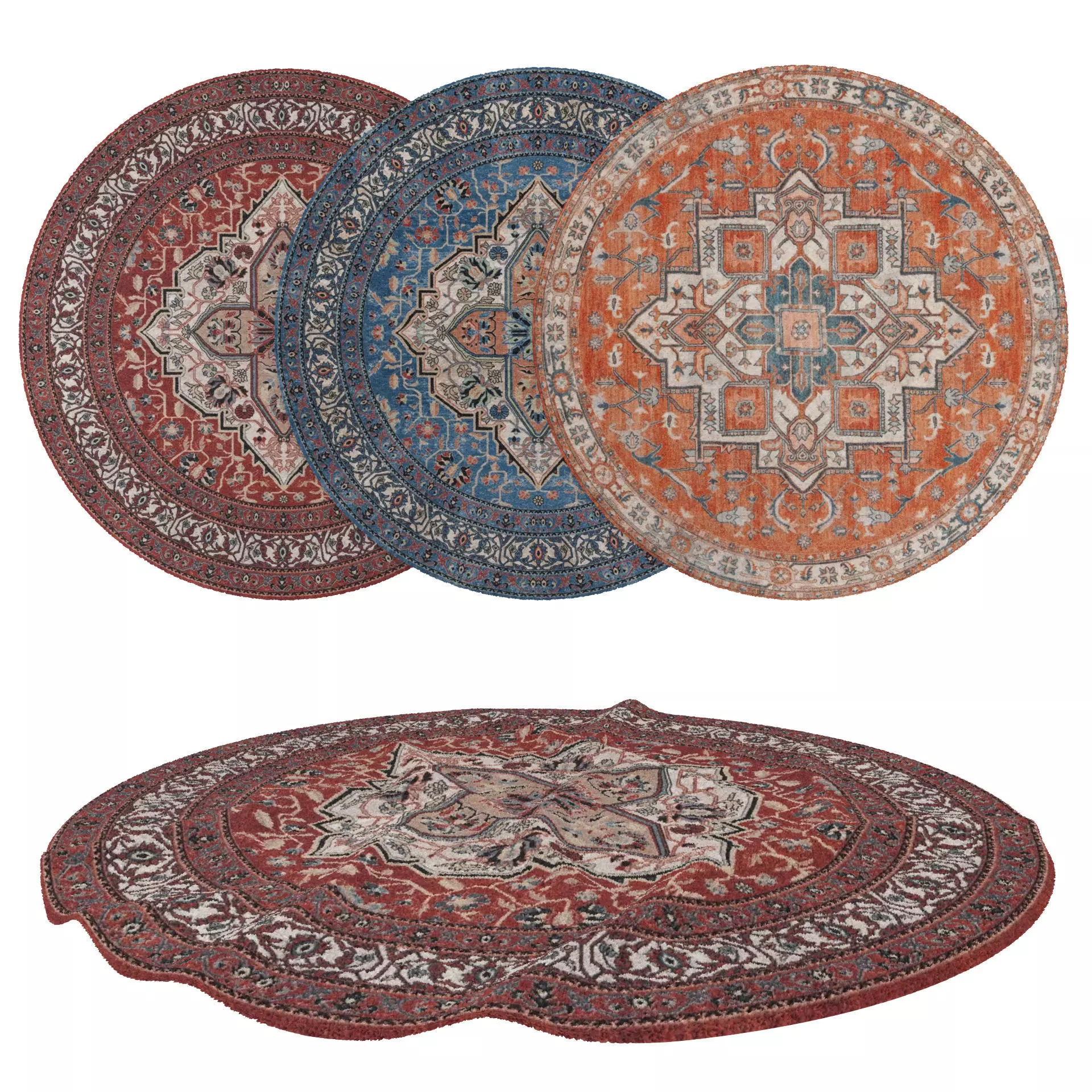 Rugs No 977 Low-poly 3D model_0