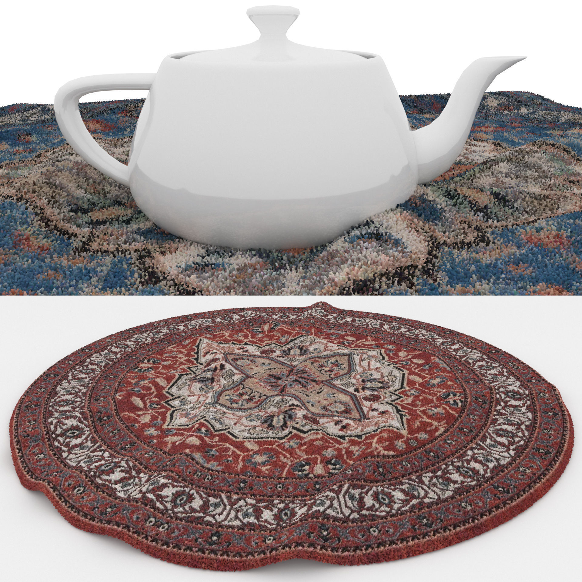 Rugs No 977 Low-poly 3D model_2