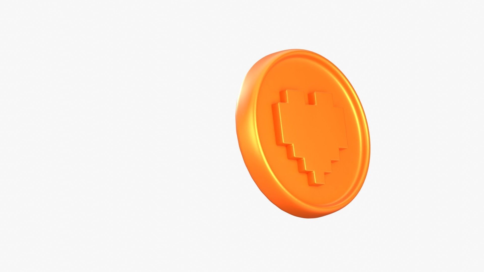 Medal Coin Game 3D Illustration 3D model_16