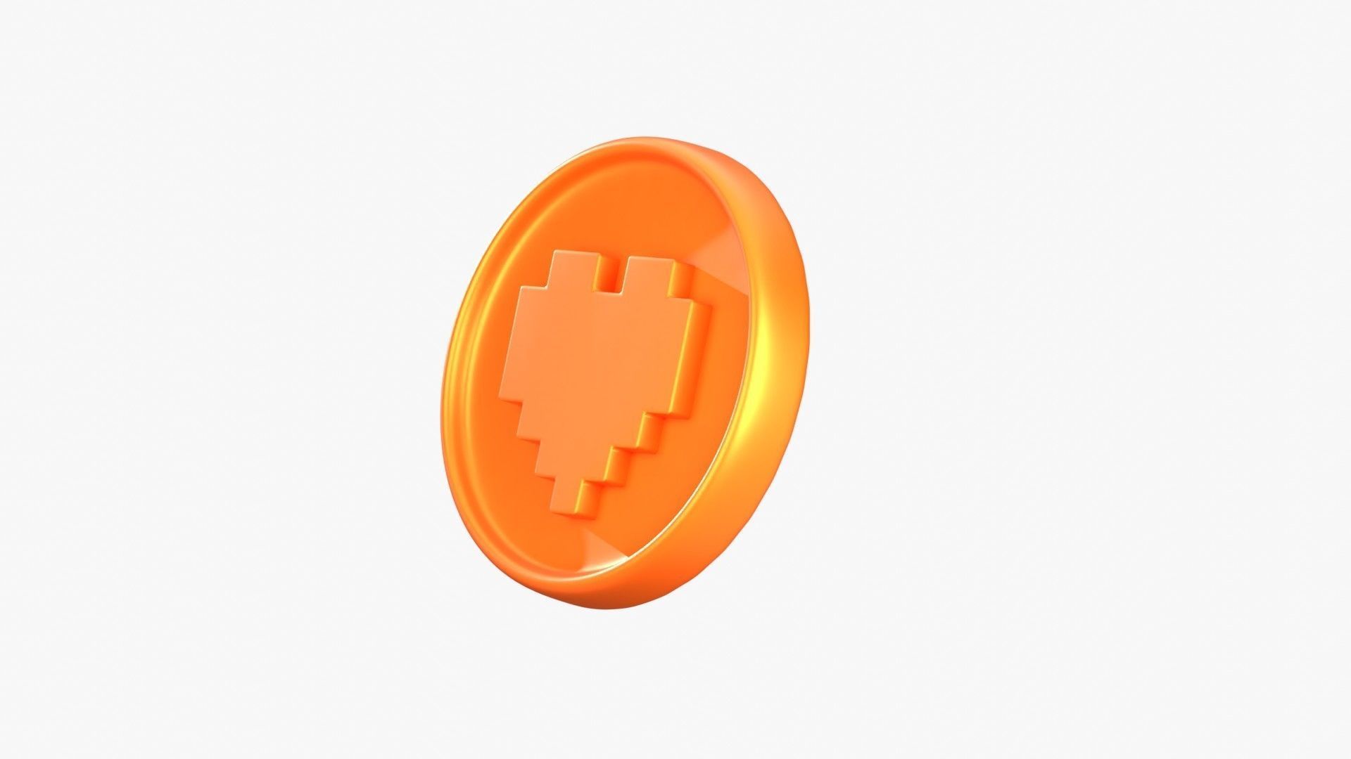 Medal Coin Game 3D Illustration 3D model_2