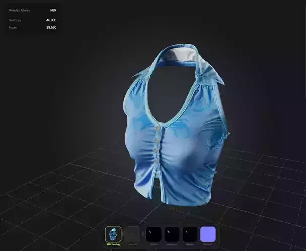 Female Camo Top PBR 4k 