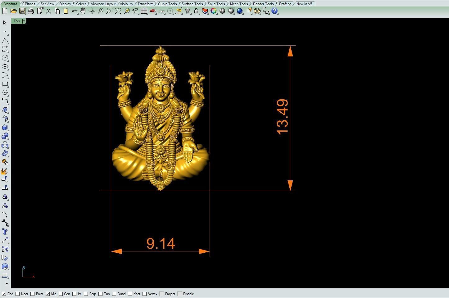 Laxmi pendant Artwork-80 3D print model_6