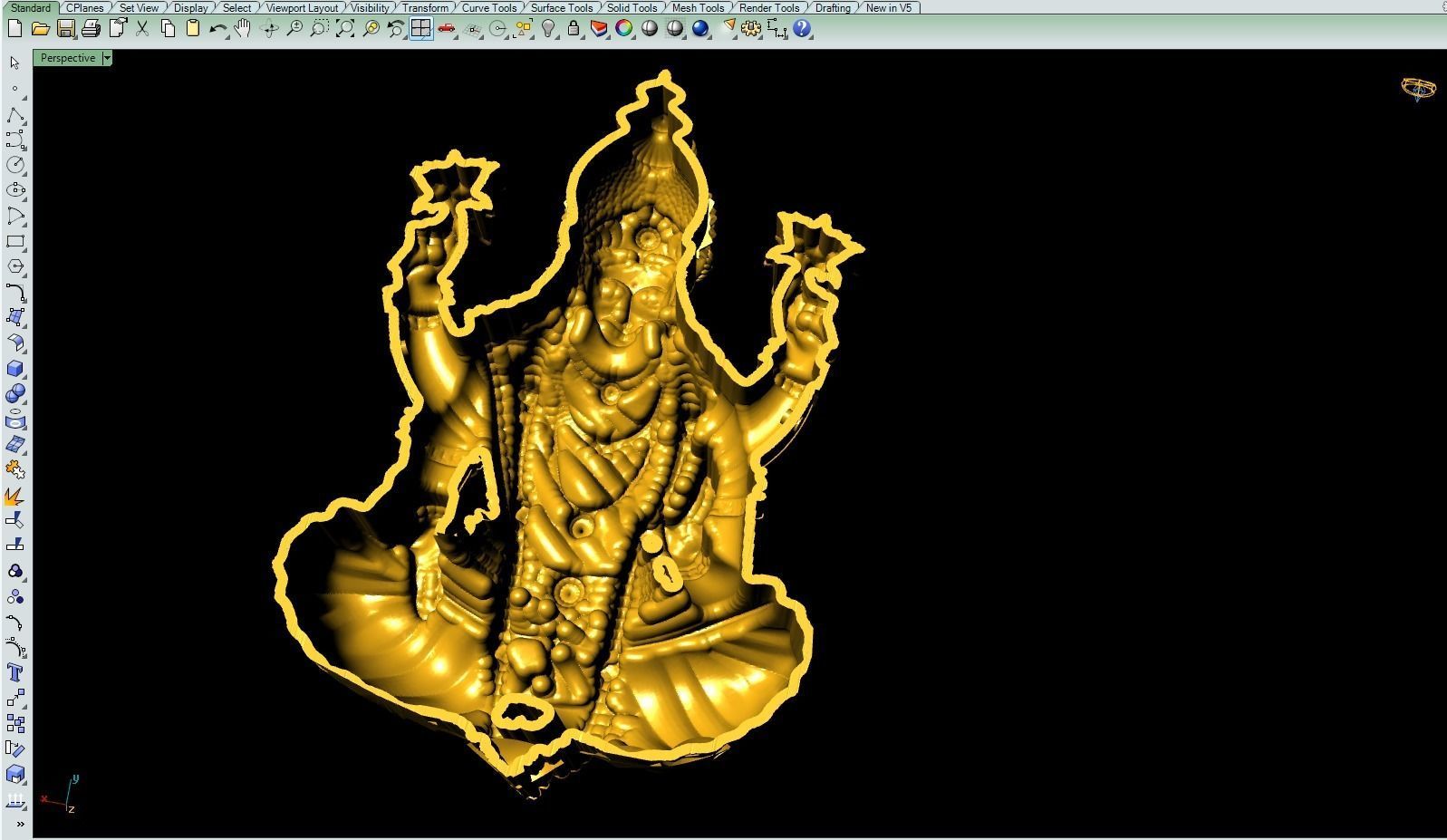 Laxmi pendant Artwork-80 3D print model_8