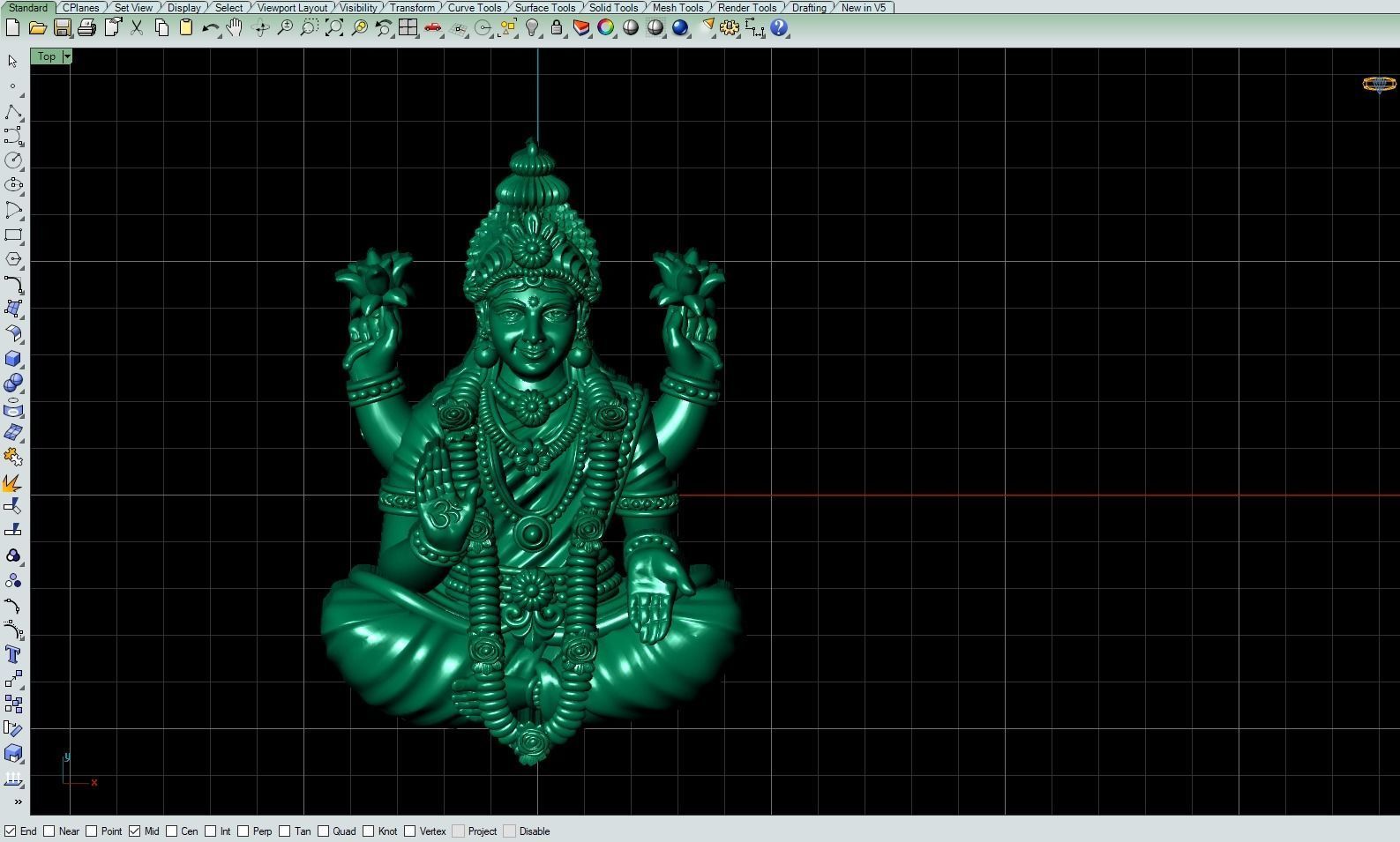 Laxmi pendant Artwork-80 3D print model_5