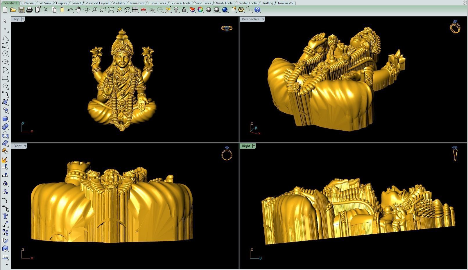 Laxmi pendant Artwork-80 3D print model_1