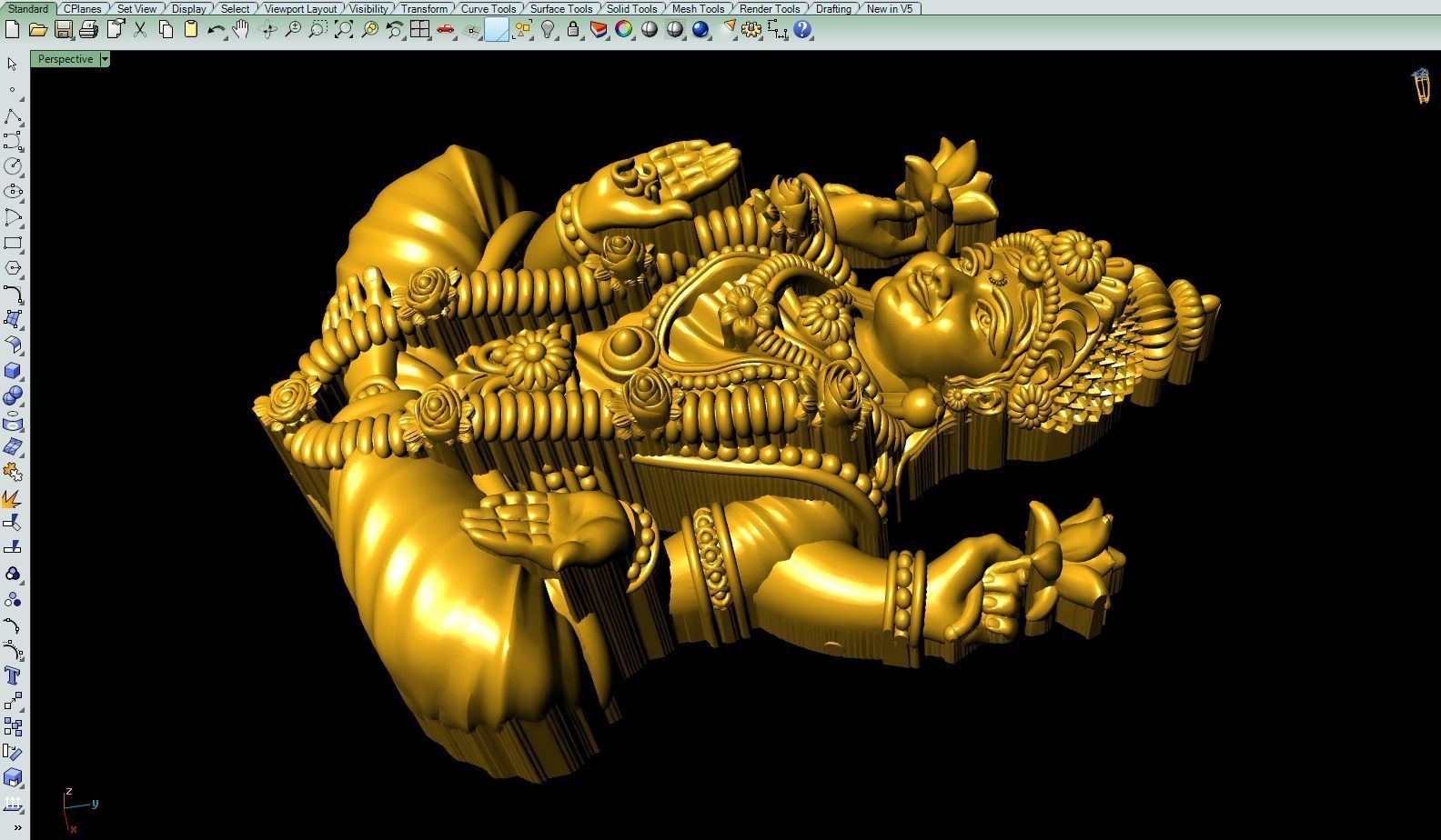 Laxmi pendant Artwork-80 3D print model_7
