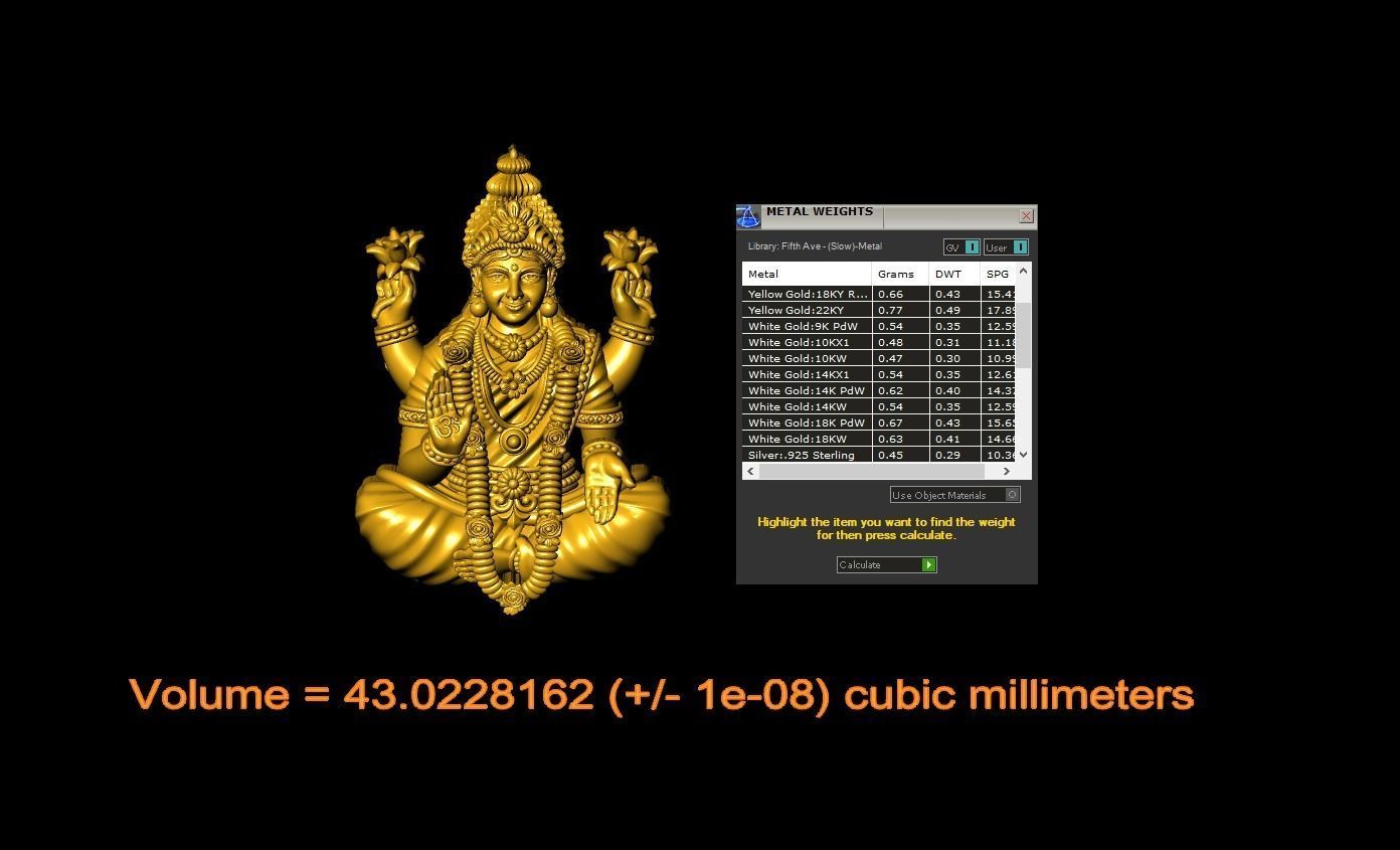 Laxmi pendant Artwork-80 3D print model_4