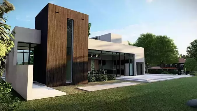 Casa Scene-villa-modern house 3D model
