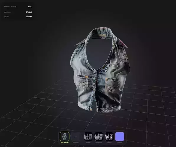 Denim Top Top PBR 4k