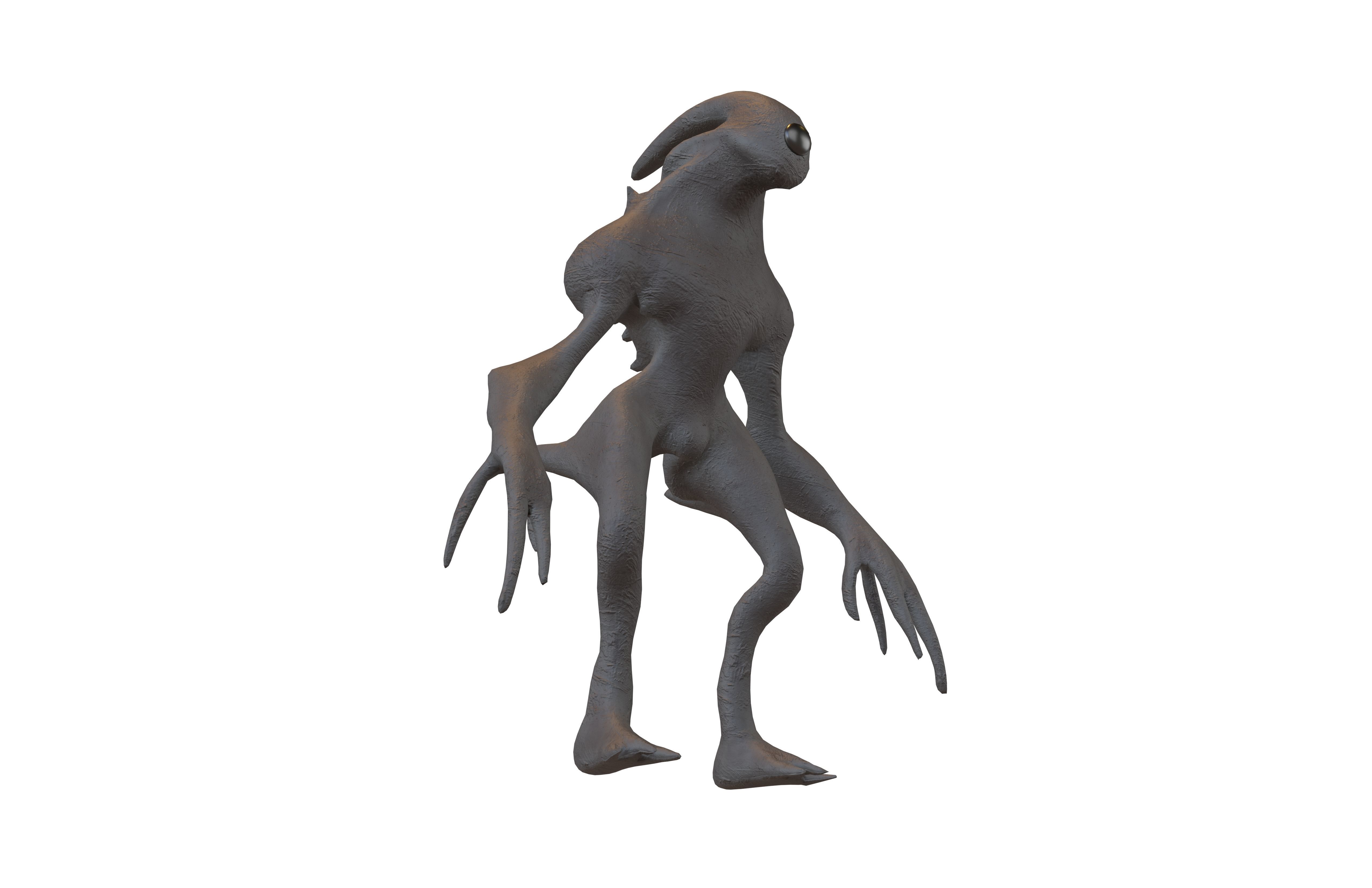 Aliens Monster v3 002 Low-poly 3D model_3
