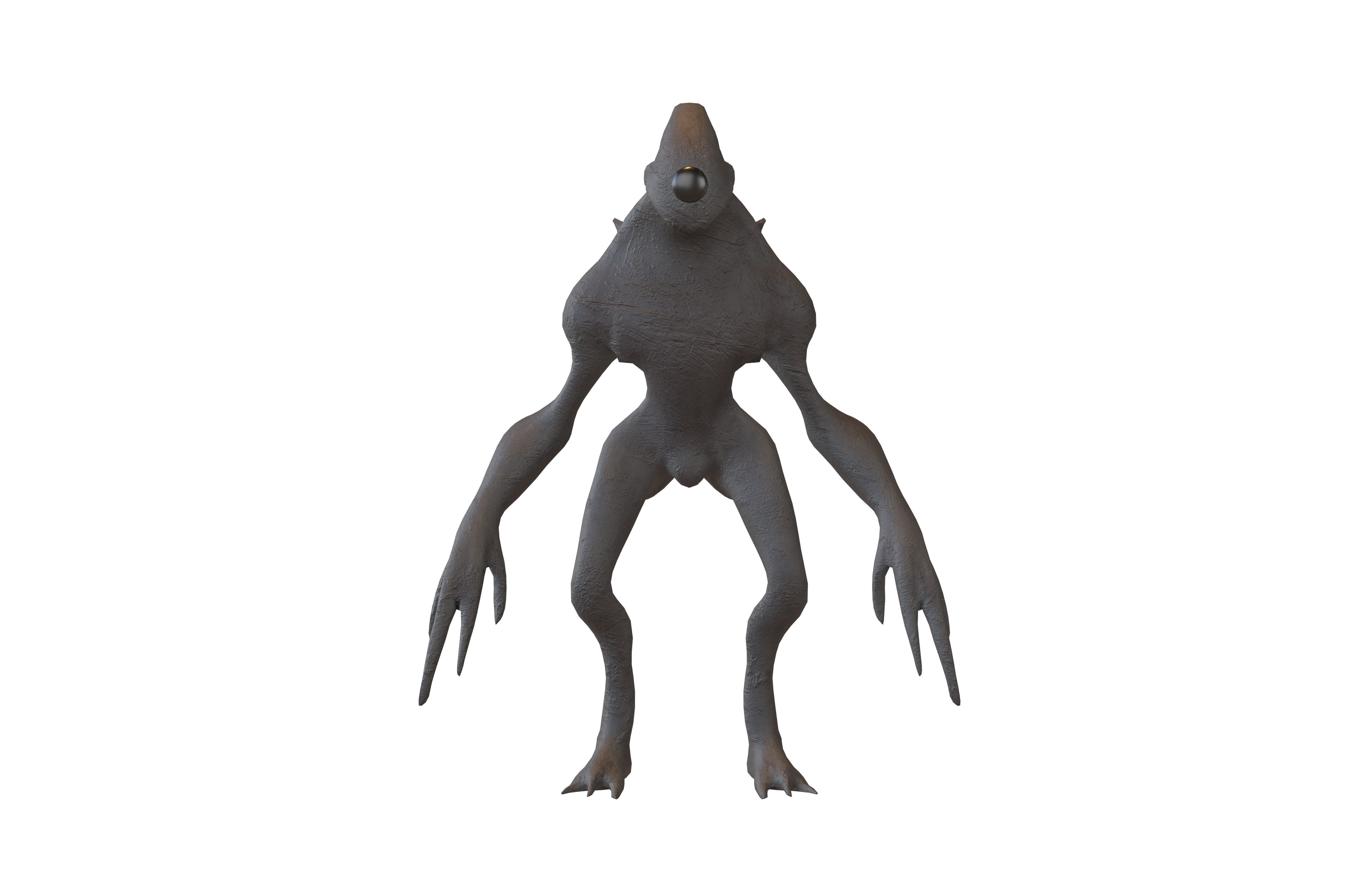 Aliens Monster v3 002 Low-poly 3D model_1