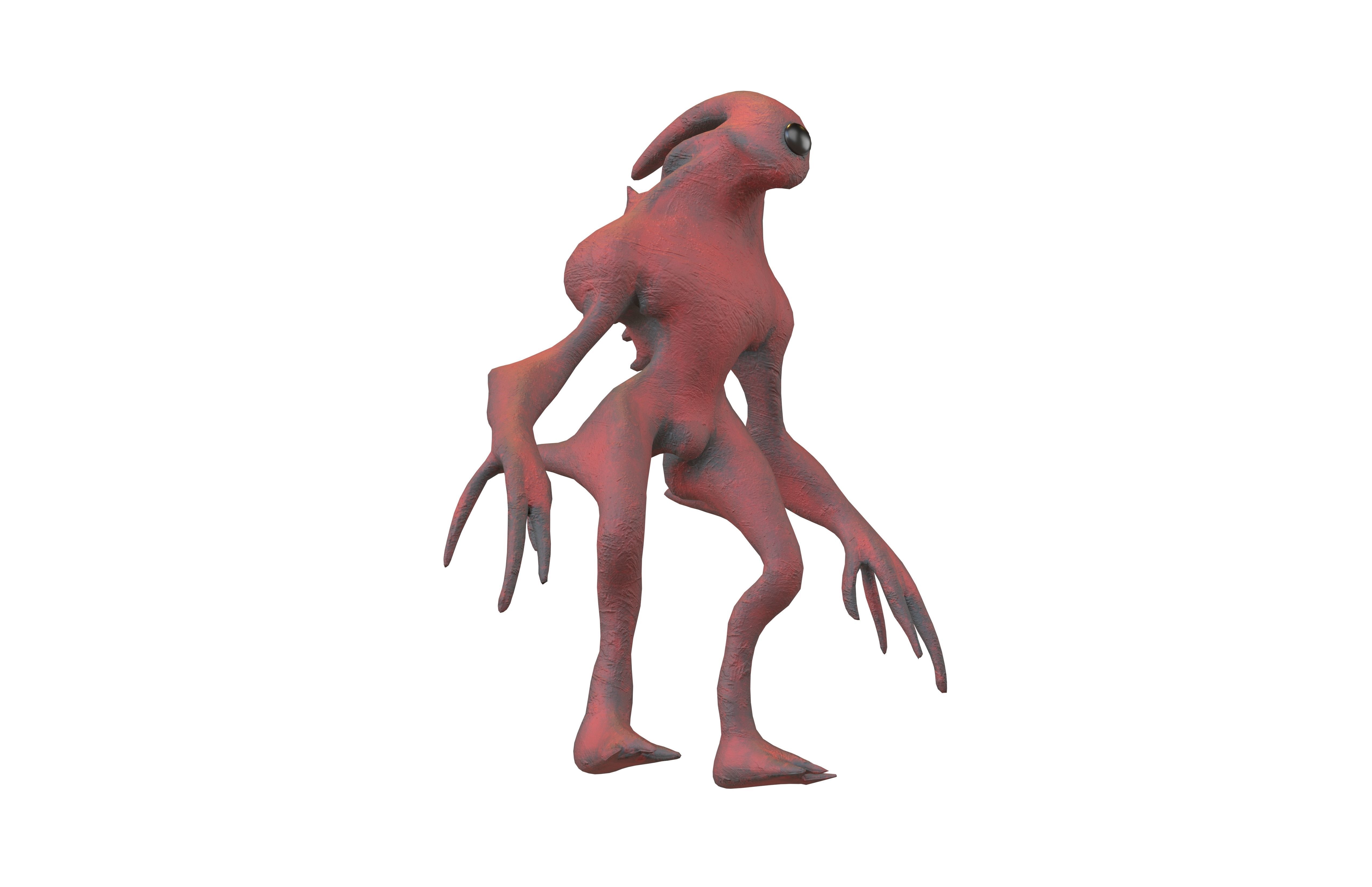 Aliens Monster v3 005 Low-poly 3D model_3