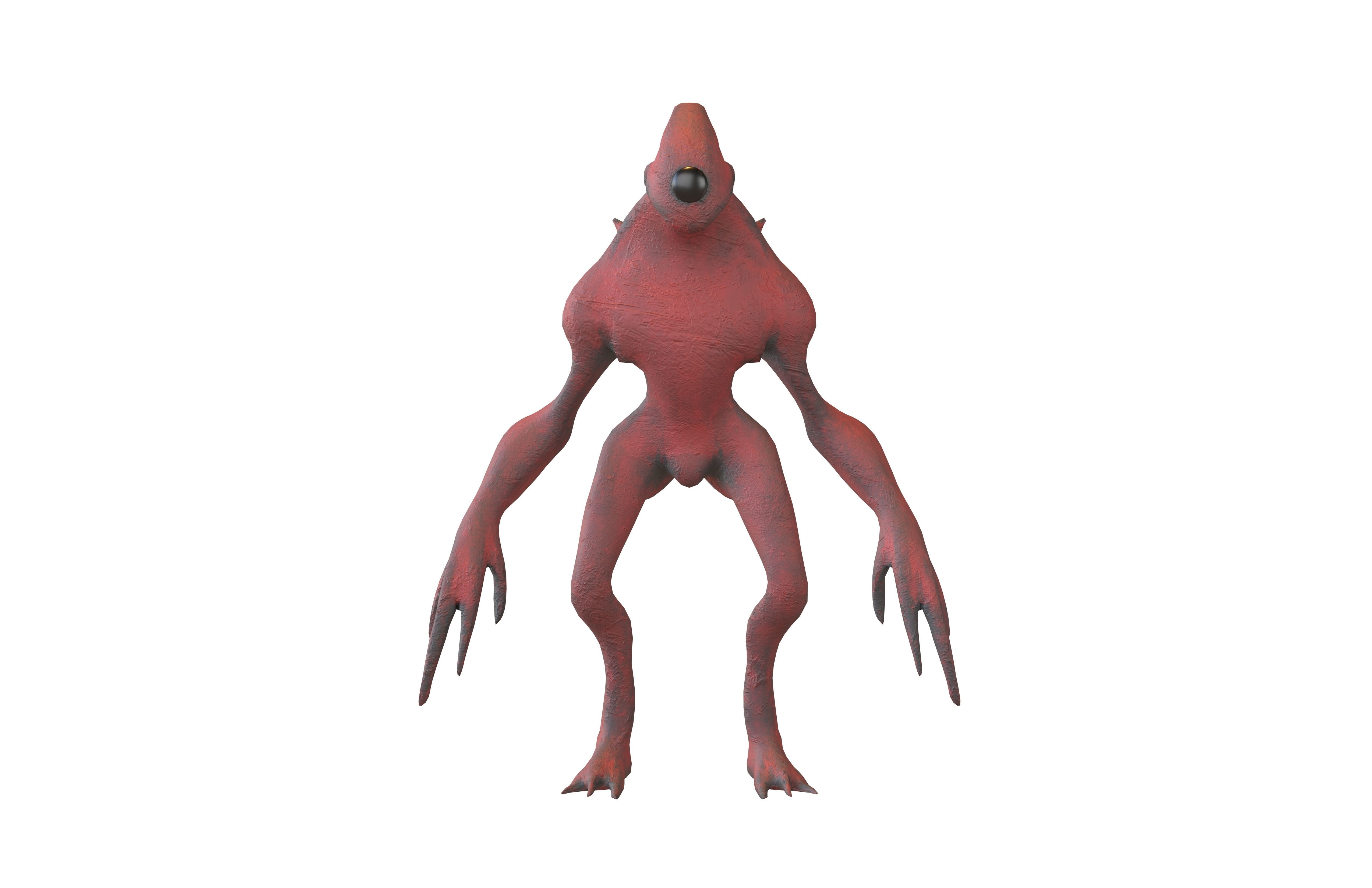 Aliens Monster v3 005 Low-poly 3D model_1