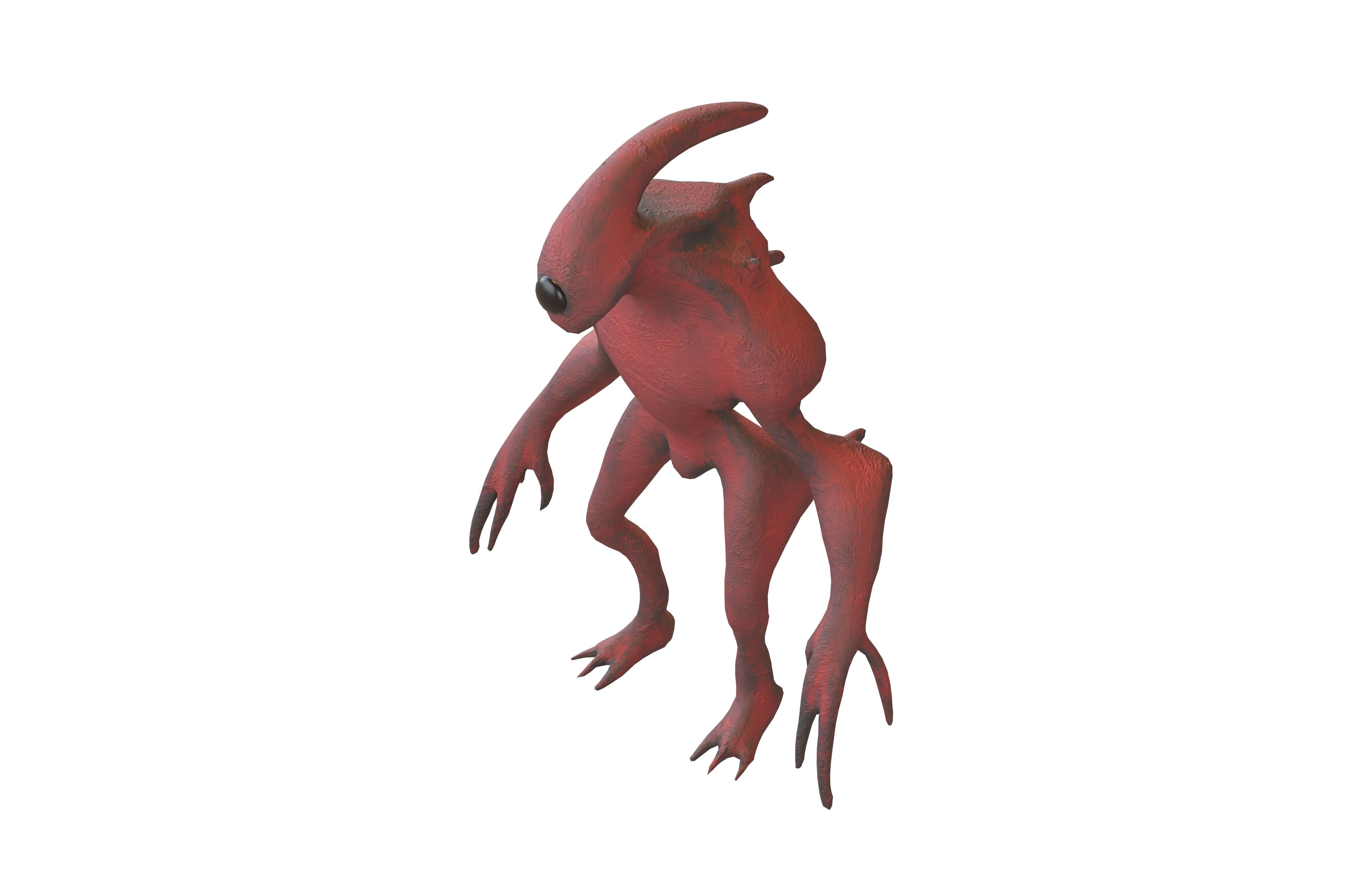 Aliens Monster v3 005 Low-poly 3D model_2