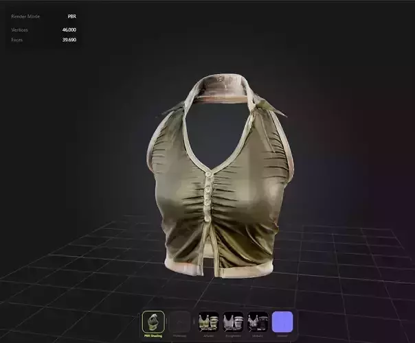 Female Camo Top PBR 4k