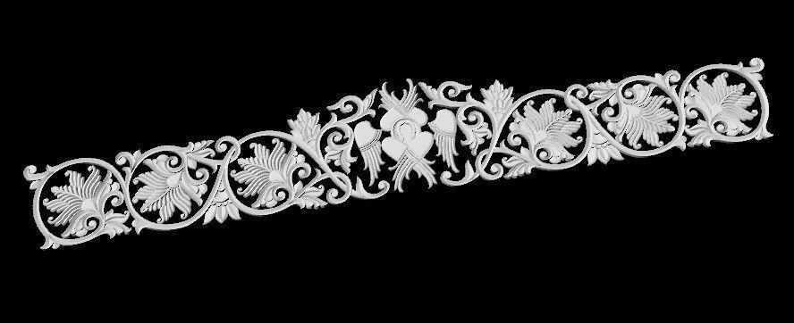 Central decor ornament for furniture 3D model_2