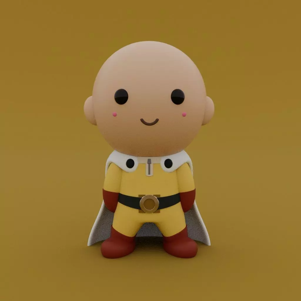 Cute Little Saitama - One Punch Man 3D print model
