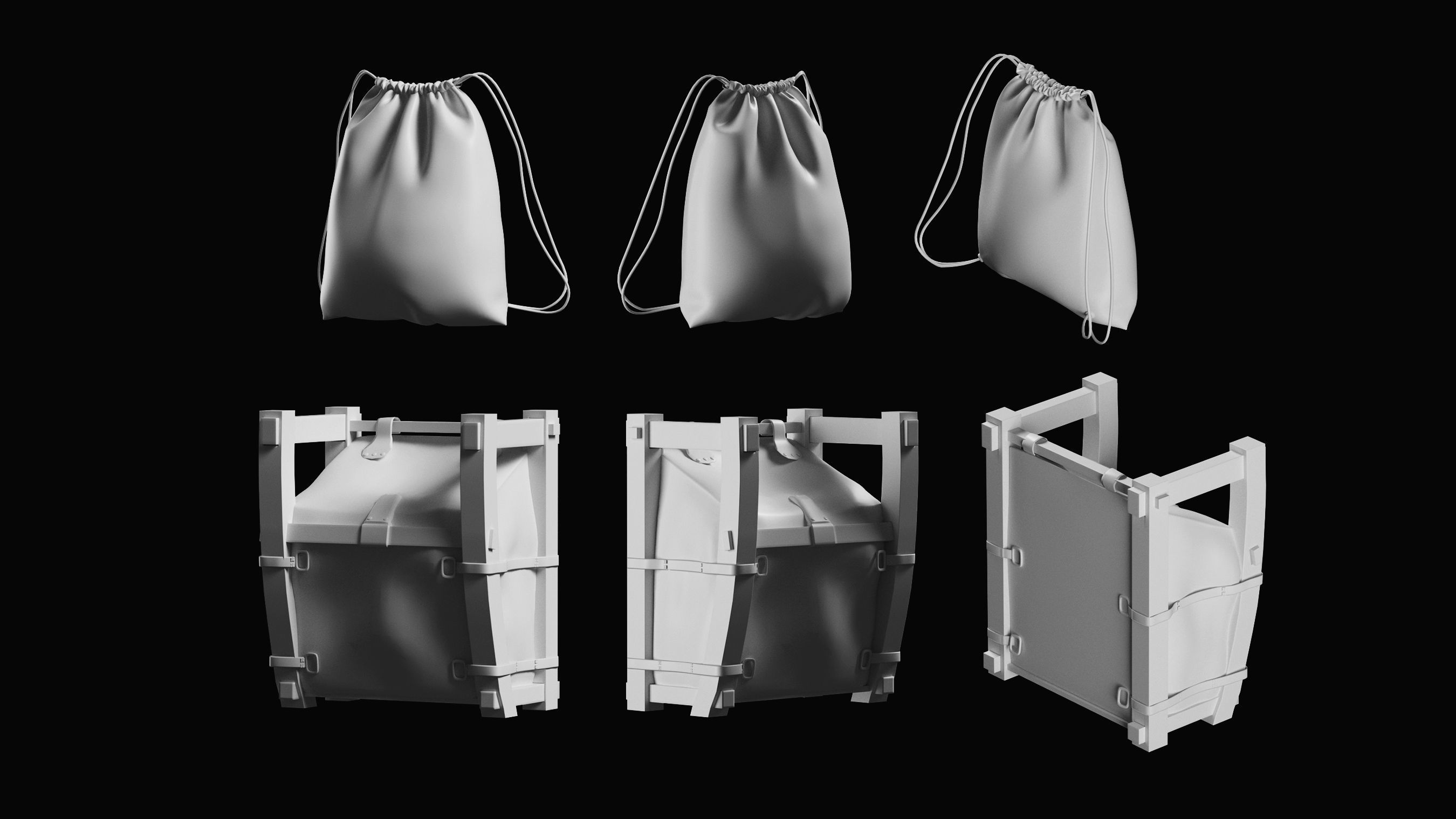 Backpack Basemesh Collection 3D model_20