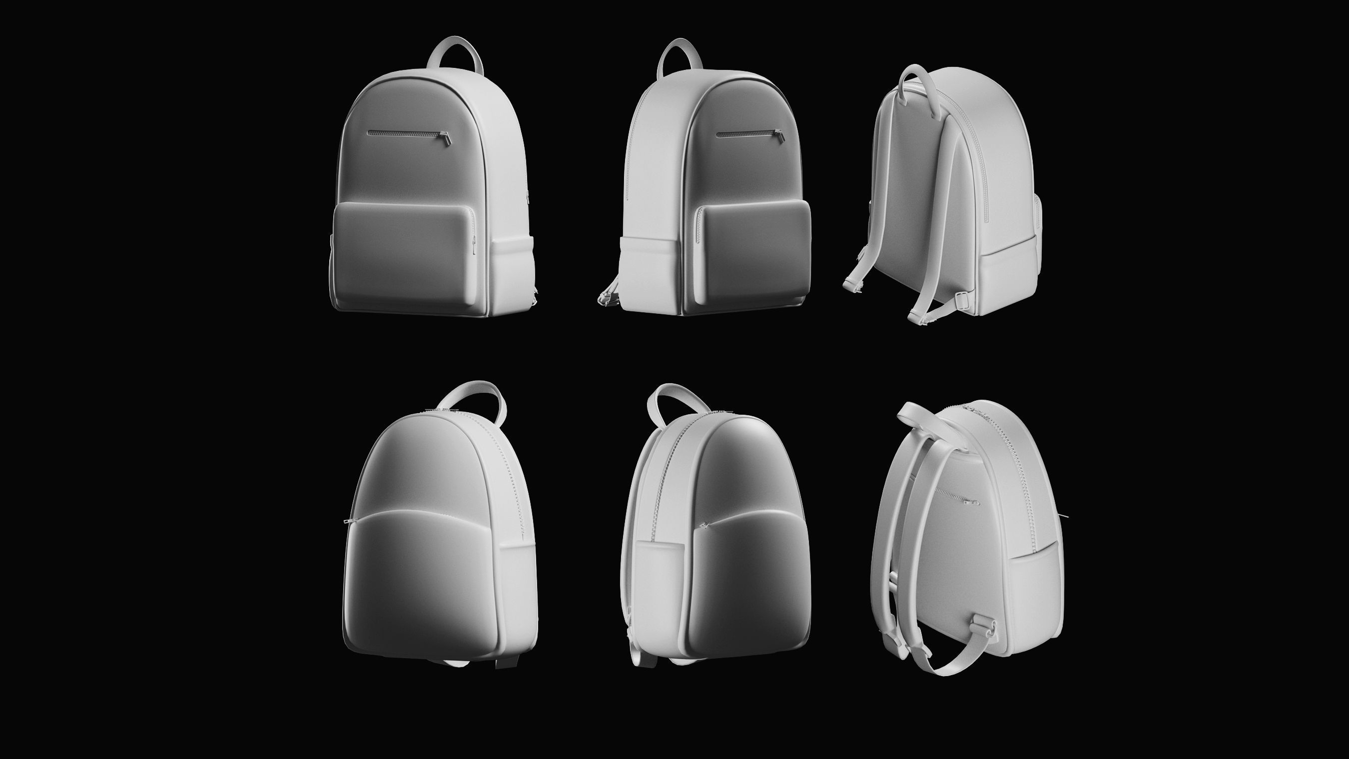 Backpack Basemesh Collection 3D model_8